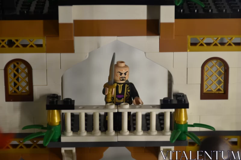 Lego Shah's Majesty: Sabre-Bearing Figure on Eastern Balcony Free Stock Photo