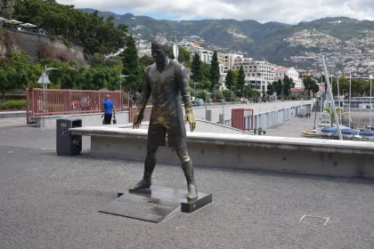 Statue of the Most Famous Football Player of Our Time Free Stock Photo