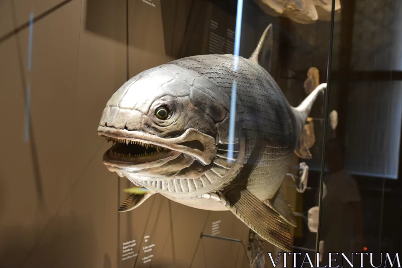 Ancient Predator: Fearsome Prehistoric Fish Model Free Stock Photo