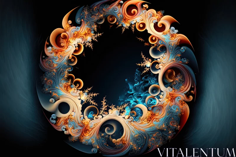 Mesmerizing Kaleidoscope: Circular Abstract Background Unveiling Colorful Patterns AI Image
