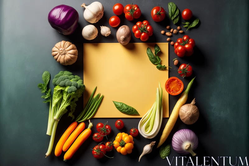 Farm-Fresh Bounty: Assortment of Vibrant Vegetables on and Around Chopping Board AI Image