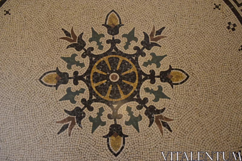 Mosaic Marvels: Majestic Floor in the National Museum of Prague Free Stock Photo