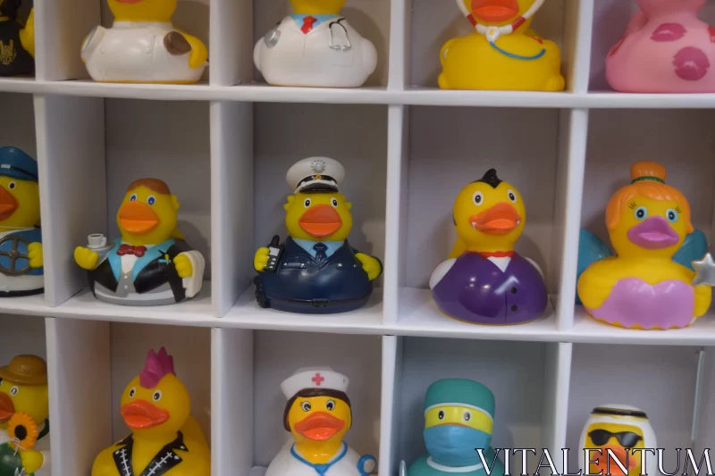 Quack-tastic Variety: Exploring the World of Many Different Rubber Ducks Free Stock Photo
