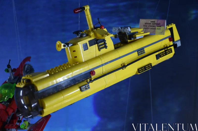 Submerged Wonder: Lego Yellow Submarine from the Iconic Song Free Stock Photo
