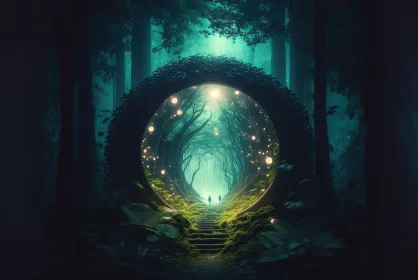 Enchanting Extraterrestrial Portal: A Gateway to Otherworldly Wonders AI Image