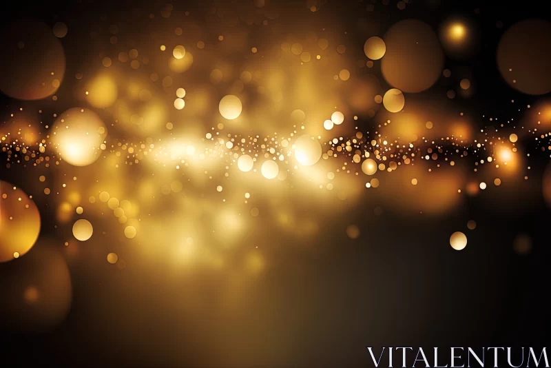 Enchanting Gold Dust: Abstract Backdrop with Light Effects AI Image