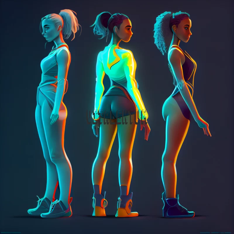 Image of The Three Modern Day Graces AI Image
