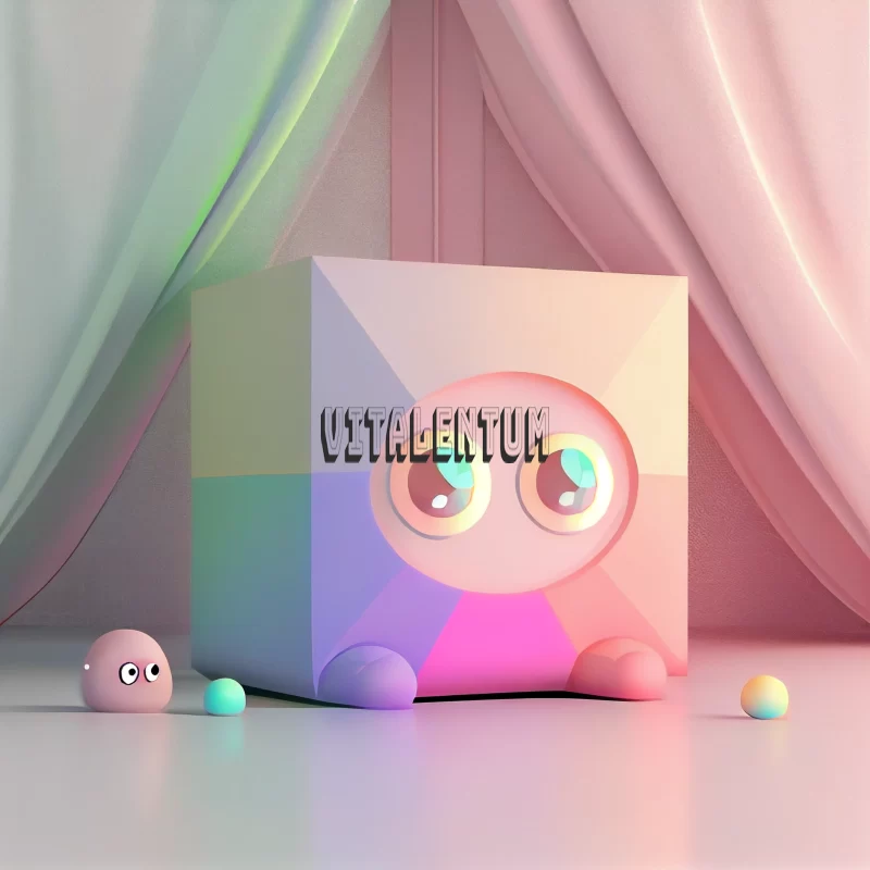 A Cute Little Cube That Will Light Up Your Child's Day AI Image