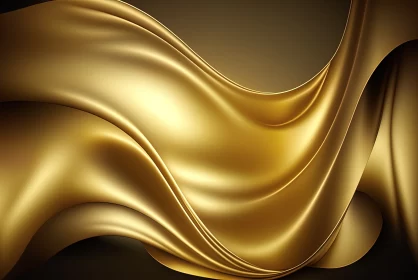 Gold Luxury Silk on a Dark Background AI Image