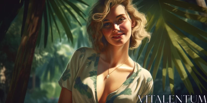 Women’s Beauty and Energy: Tropical Adventures AI Image