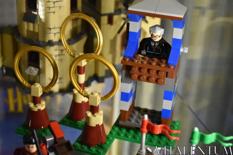 Wizarding Sky High: Lego Quidditch Coach and Magical Field Free Stock Photo