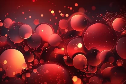 Radiant Sparkle: Red Glitter Bokeh Background AI Image