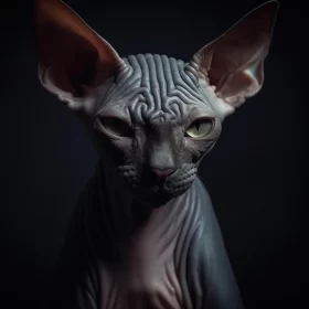 The Dark gray Canadian Sphynx cat is a beautiful and elegant f that stands out with striking color a