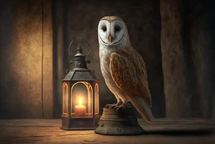 Moonlit Elegance: Owl's Illumination