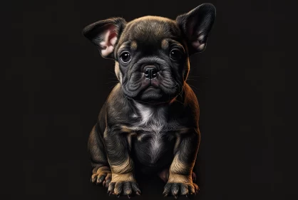 Puppy Love: A French Bulldog's Adorable Charm in Macro Detail