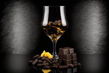 Velvet Temptation: Sinfully Rich Chocolate Rum Cocktail AI Image