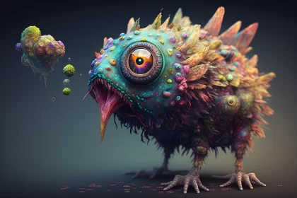 Fantastic Essence: A Colorful Creature Concoction