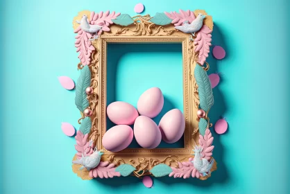 The Enchanted Egg Hunt: A Whimsical Easter Tale AI Image