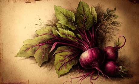 Bountiful Harvest: Vibrant Beetroot Amidst Abundance