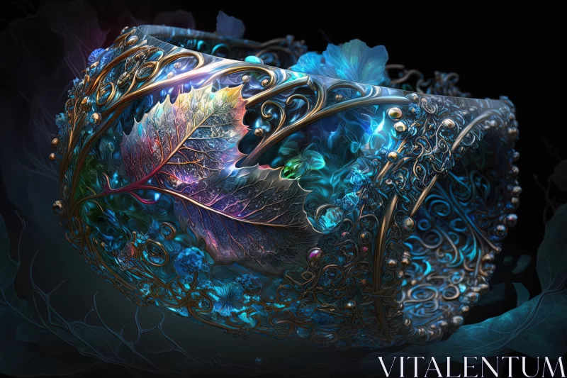 AI ART Enchantment in the Depths: Gleaming Veins of Glittering Treasures