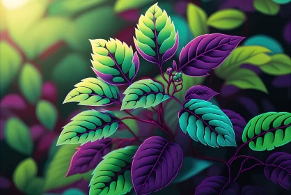 A Luscious New Addition: Exploring the Vibrant Hues of the Green and Purple Leaves in an Enchanted G