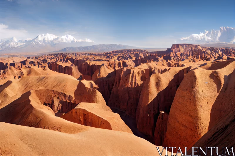 Charyn Canyon: Nature's Sculptural Masterpiece in Kazakhstan's Almaty Region AI Image