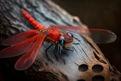 Crimson Dragonfly: Natures' Aerial Acrobat
