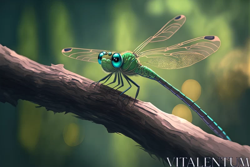 The Dragonfly's Dance: A Moment of Grace in Nature AI Image