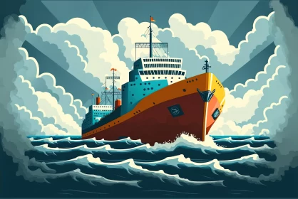 Boundless Horizons: An Unforgettable Journey of a Freighter Ship at Sea
