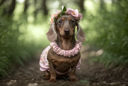 Petal Paws: The Delightful Journey of a Brown Dwarf Dachshund