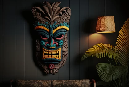 View Enigmatic Treasures: Unveiling the Intrigue of an Ethnic Folk Tiki Mask