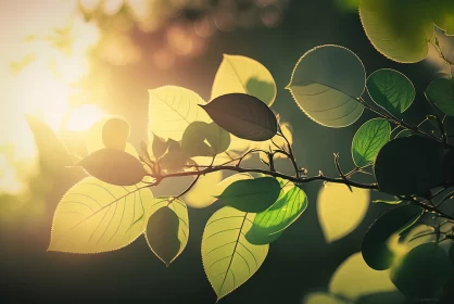 Green Leaves at Sunrise: The Symbol of New Beginnings