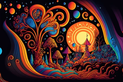 Melodic Kaleidoscope: A Hand-Drawn Symphony of Colors