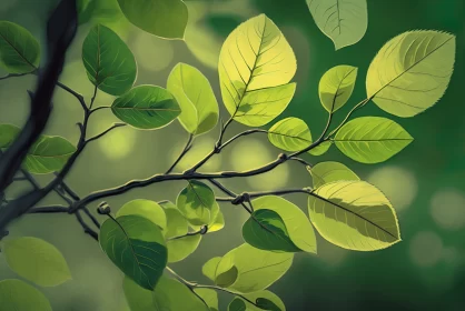 Emerald Awakening: Exploring the Newborn Green of Spring's Leaves