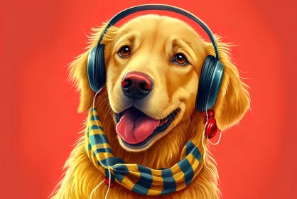 Pawsome Melodies: The Musical Maestro in Golden Fur