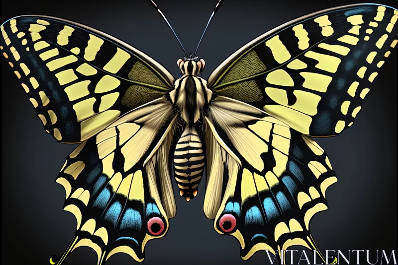 The Flight of the Machaon: A Macro Journey Into the World of Butterflies AI Image