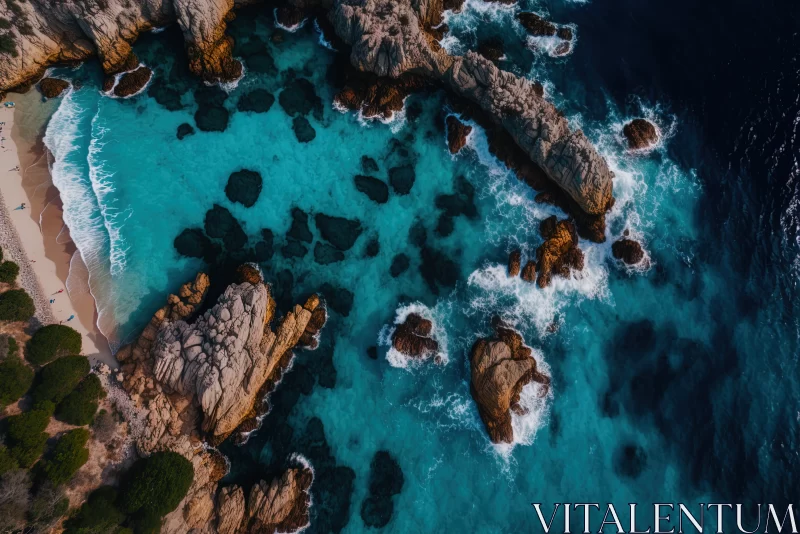 Heavenly Serenade: A Breathtaking Aerial View of Porto Timoni's Enchanting Coastal Beauty AI Image