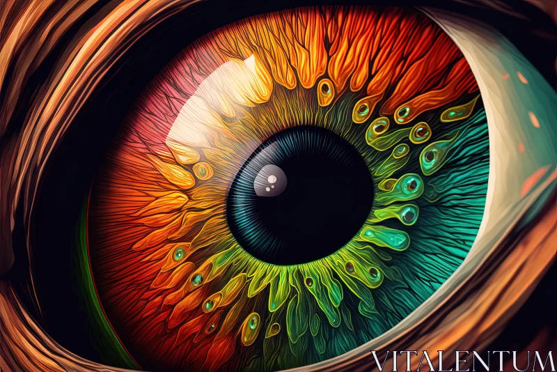 AI ART Iridescent Gaze: A Kaleidoscope of Enchanting Human Eyes