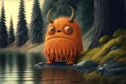 Mystical Encounter: The Adorable Extraterrestrial Beast of the Enchanted Woods