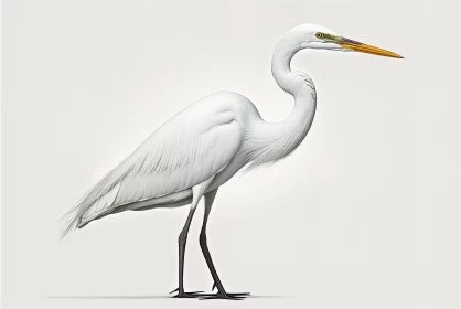 Graceful Majesty: The Great Egret's Elegance in White