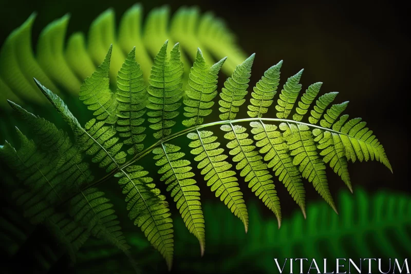 Ferns in Focus: Nature's Green Aesthetic Takes Center Stage AI Image