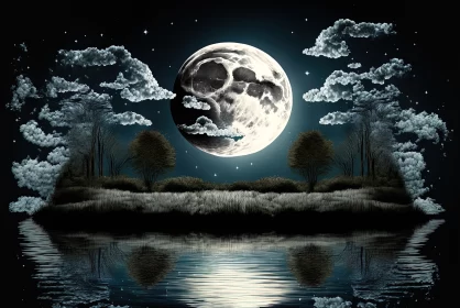 Celestial Symphony: Moonlit Serenity