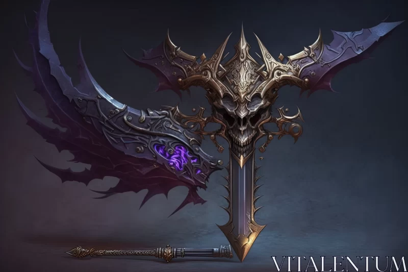 Halberd of Fury - Glowing with Wrathful Might AI Image