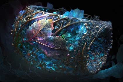 Enchantment in the Depths: Gleaming Veins of Glittering Treasures AI Image