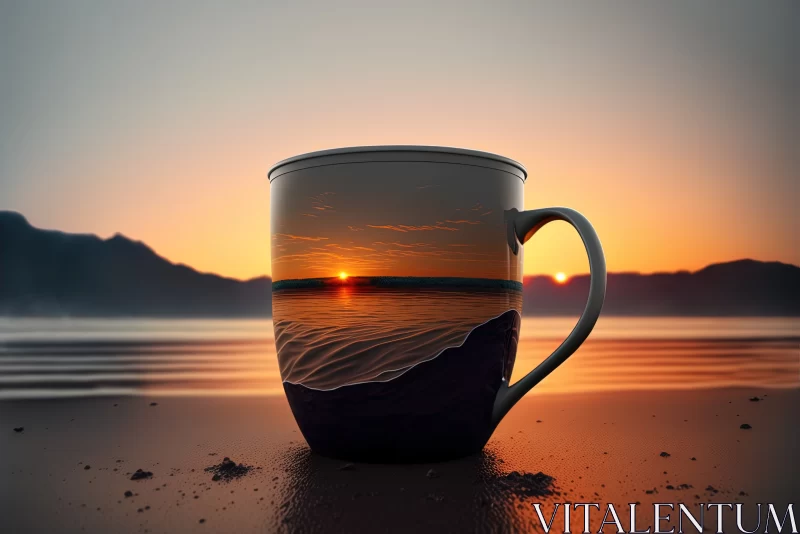 Elixir of Tranquility: Embracing Serenity With Fresh Morning Brew AI Image