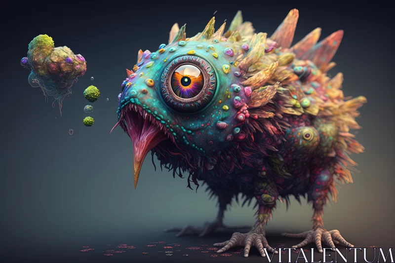Fantastic Essence: A Colorful Creature Concoction AI Image