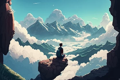 Heights of Serenity: A Majestic Glimpse Beyond the Clouds