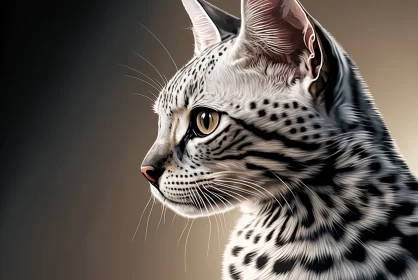 Silver Bengal Beauty: A Macro Look Into the World of Exotic Cats