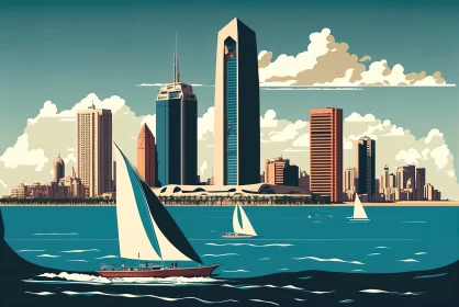 Redefining Horizons: Abu Dhabi's Captivating Seascape Meets Majestic Skyscrapers