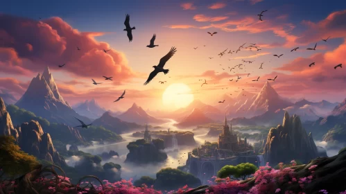Enchanted Citadel: Dreamlike Horizons Unleash Whimsical Wonders